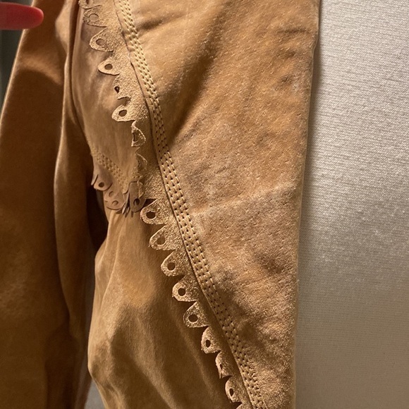 Iman Tan Leather Jacket Size XS in GUC - Picture 4 of 13